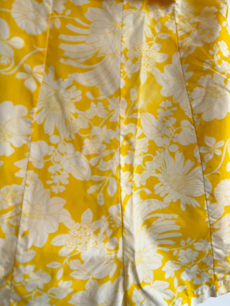 60s Yellow Swimsuit Play Suit Romper - Gidget - Mid Century MOD - S M