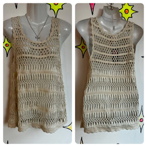 Y2K | Crochet Fairy Grunge Emo Punk Indie Sleaze Fairycore Top | Size S