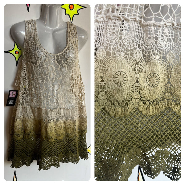 Y2K | Crochet Fairy Grunge Emo Punk Indie Sleaze Fairycore Top or Dress | OS