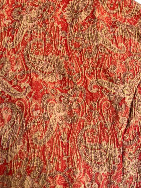 Vintage Y2K Brocade Fairy Grunge Victorian Pirate Paisley Boho Bolero Vest – S