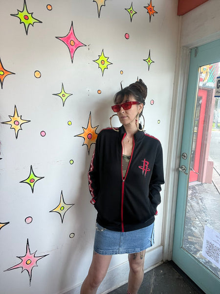 Houston Rockets Track Jacket NBA Streetwear Y2K Sporty Zip Up Small