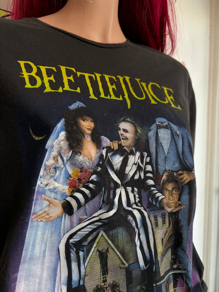 Vintage Beetlejuice Graphic T-Shirt Collectible Novelty Tim Burton Horror | XL