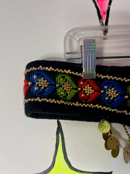Vintage 1940s Afghan Tribal Kuchi Belt – Gypsy Bellydance Costume - Coin Adorned