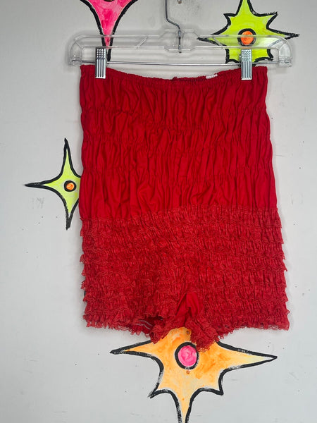 Red Lace Bloomers Malco Modes Western Babydoll Frilly Kawaii Lolita M