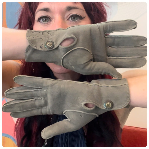 1940's Leather Military Officer Gloves