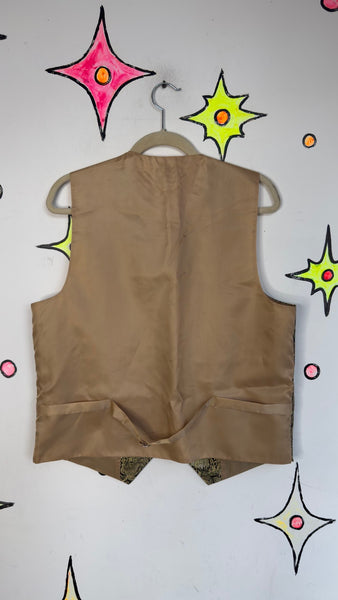 Gold Paisley Vest | Romantic Goth Victorian Revival Steampunk Waistcoat S