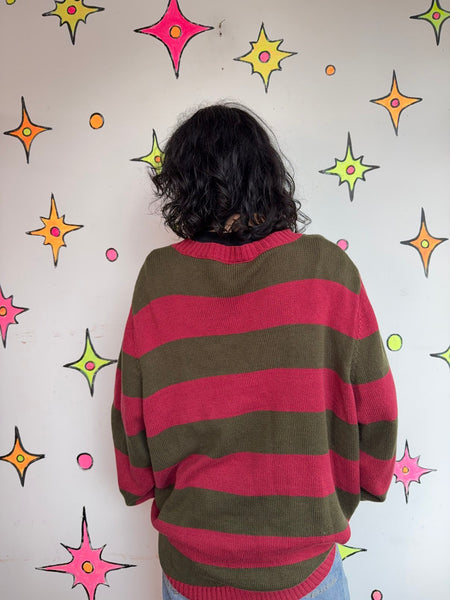 Vintage Freddy Krueger Sweater A Nightmare on Elm Street Horror Movie Knit XL+