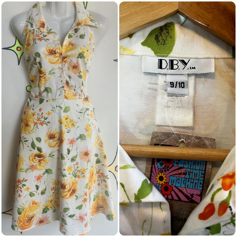 Vintage 90s does 50s | Retro Fairy Grunge Fit and Flare Mini Dress | Size M