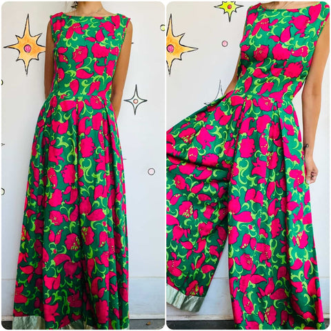 Vintage 60s 70s Tiger Morse Wide Leg Jumpsuit | Warhol Superstar Groovy | Size M
