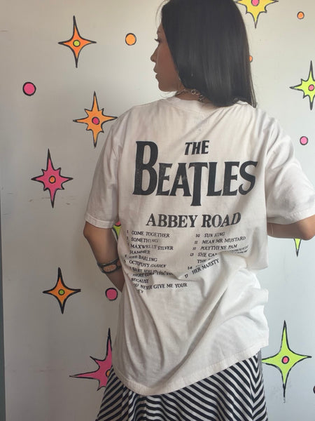 Beatles Abbey Road T-Shirt | Classic Rock Band Tee Vintage Style Relaxed Large