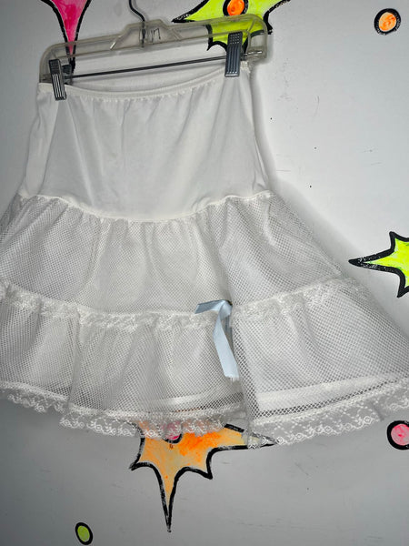Crinoline Petticoat Skirt – Lace Bow Lolita Coquette Rococo Kawaii Babydoll XS