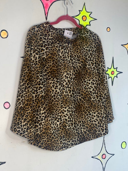 50s Style Rockabilly Pinup Retro Leopard Print Pin Up Glam Retro Twirl Skirt S