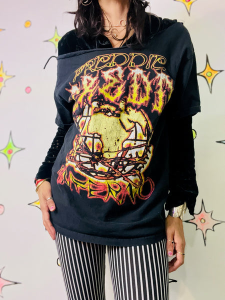 Thrashed Graphic Tee - Metal Grunge - Freddie Mercury Inferno Tour 2023 – S/M