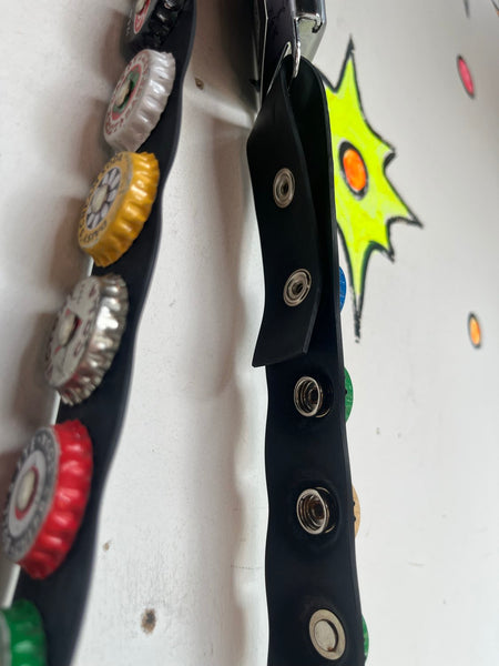 Retro Bottle Cap Belt Cyber Grunge Emo Punk Y2K Recycled Seat Belt Belt