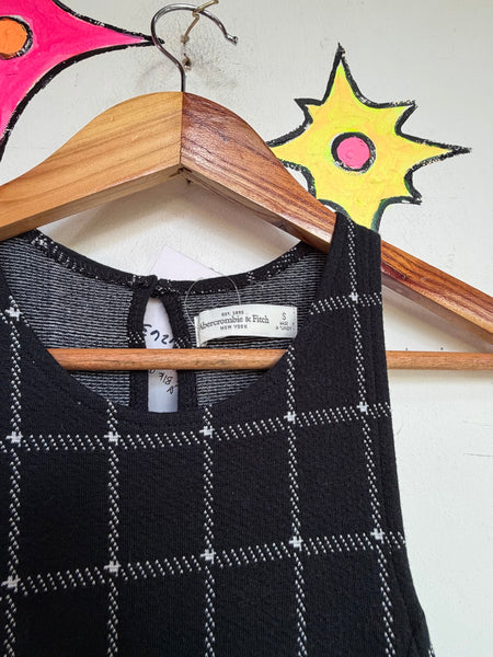 Y2K Abercrombie Black Mini Dress Dark Academia Coquette Preppy Mall Goth XS