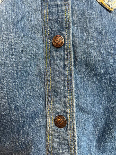 1970s Antonio Guiseppe Patchwork Denim Jacket & Pants Set – Rare Vintage - Small