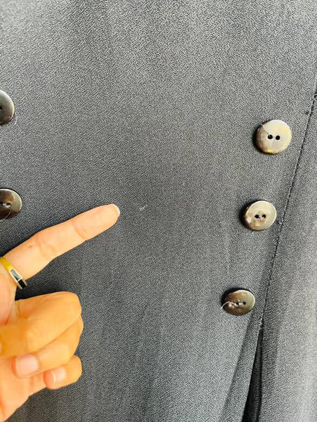 Vintage 90s Goth Fairy Grunge Witchy Boho Minimal Chic Black Long Dress - M/L