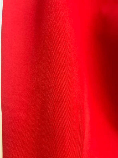 Vintage 70s Cherry Red Disco Bellbottom Pants – Groovy Polyester Wide Leg – M