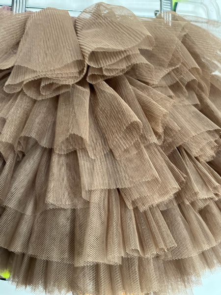 Y2K Fluffy Tulle Petticoat Tutu Skirt Balletcore Fairy Grunge Animal Cosplay XS