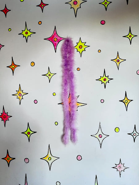 Purple Feather Boa – Coquette Fairycore – Y2K Party – Balletcore Glam - Flapper
