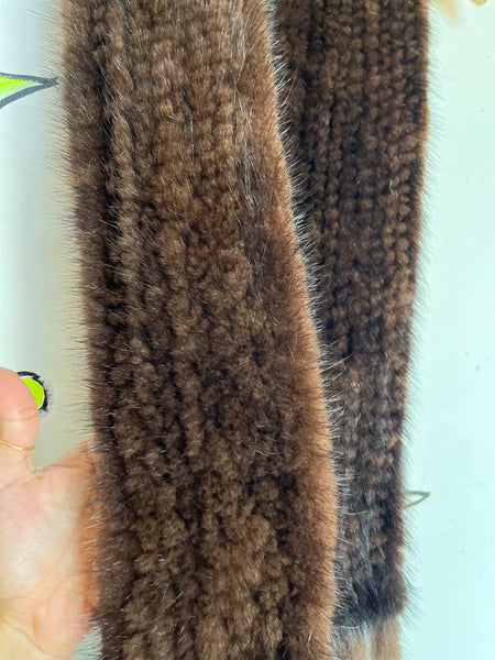 Vintage Hollywood Glam Mob Wife Mink Fur Scarf – 1950s Starlet Style