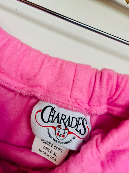 Vintage 50s Style Retro Pink Felt Poodle Skirt | Full Circle Swing Skirt | S