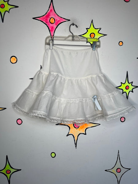 Crinoline Petticoat Skirt – Lace Bow Lolita Coquette Rococo Kawaii Babydoll XS