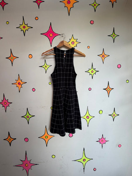 Y2K Abercrombie Black Mini Dress Dark Academia Coquette Preppy Mall Goth XS