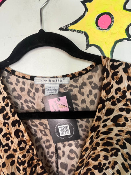 Y2K Leopard Babydoll Dress | Indie Sleaze Rock Star Girlfriend Glam Mini M