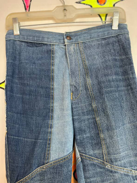 1970s Antonio Guiseppe Patchwork Denim Jacket & Pants Set – Rare Vintage - Small
