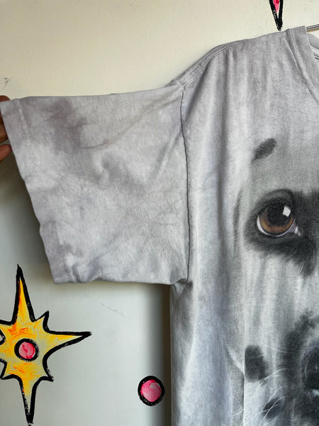 Vintage 90s Y2K Dalmatian Face Oversized Graphic Tee – The Mountain – L