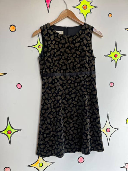 Vintage 90s Does 60s Paisley Velvet Mini Dress - Mod Boho Grunge Party Dress - S/M