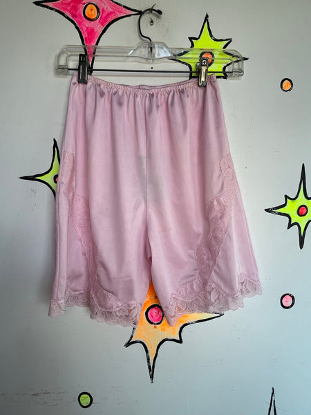 Pastel Pink Lace Bloomers Dollcore Babydoll Kawaii Coquette Lounge Shorts S