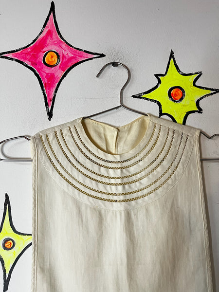 Antique Victorian Off White Lace Accessory Bib Mock blouse Rococo Revival
