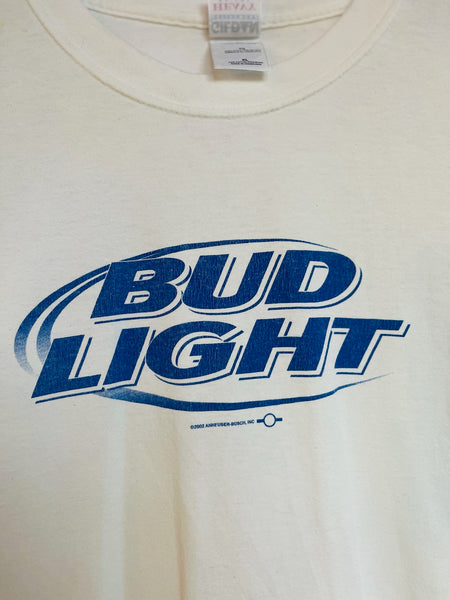 Vintage 90s Bud Light Grunge Biker Americana T-Shirt – Black Retro Beer Tee – XL