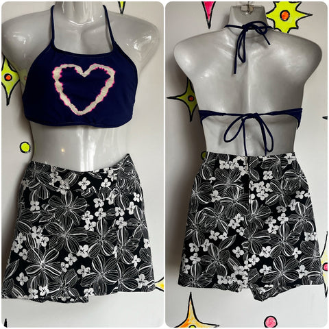 Vintage 90s Y2K | Low Rise Mini Skort Skirt | Size 9