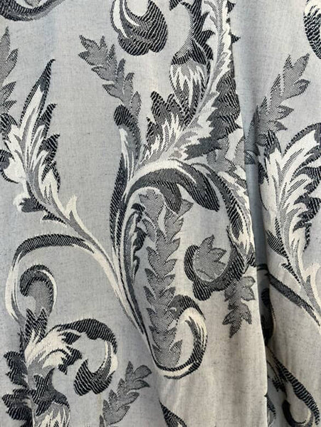 Vintage 90s Edwardian Romantic Gothic Revival Blazer | Silky Silver Paisley |14