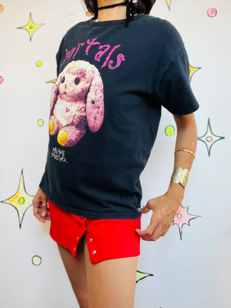 Y2K Melanie Martinez Grunge Pink Bunny Band Tee | Concert T-Shirt XS | Cotton