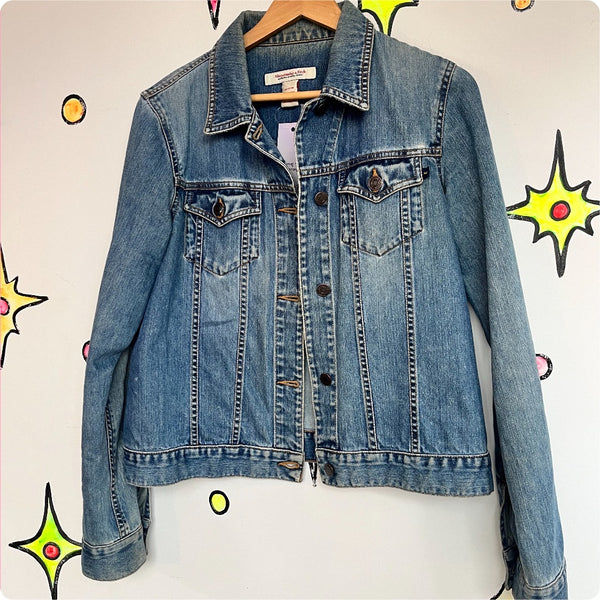 Vintage 90s Y2K | Abercrombie Classic Grunge Streetwear Denim Jean Jacket | L