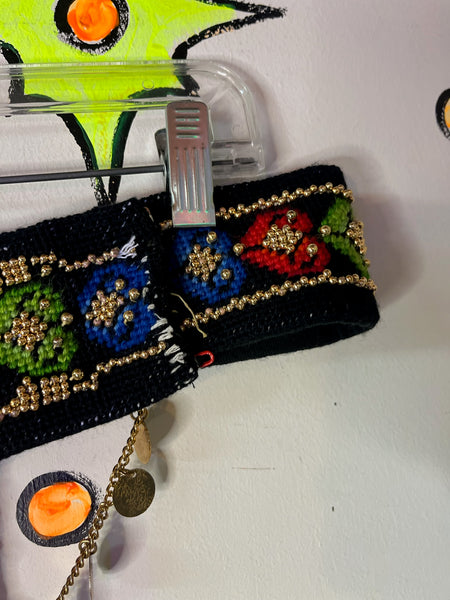 Vintage 1940s Afghan Tribal Kuchi Belt – Gypsy Bellydance Costume - Coin Adorned