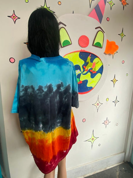 Vintage Led Zeppelin Tie Dye Concert Tee | 90s Boho Grunge Band T-Shirt XL+