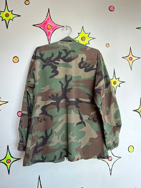 Military Camo Oversized Utility Field Jacket Gorpcore Wasteland Outerwear | S