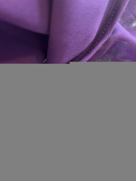 Vintage Purple Chiffon Kimono Robe Vamp Goth Boudoir Lingerie Layering Robe XL+