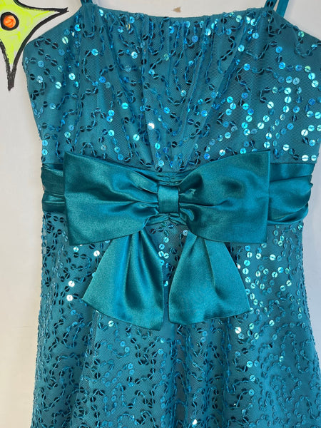 Blue Sequin Party Dress Kawaii Princess Cupcake Fit & Flare Tutu Twirl Dress XS