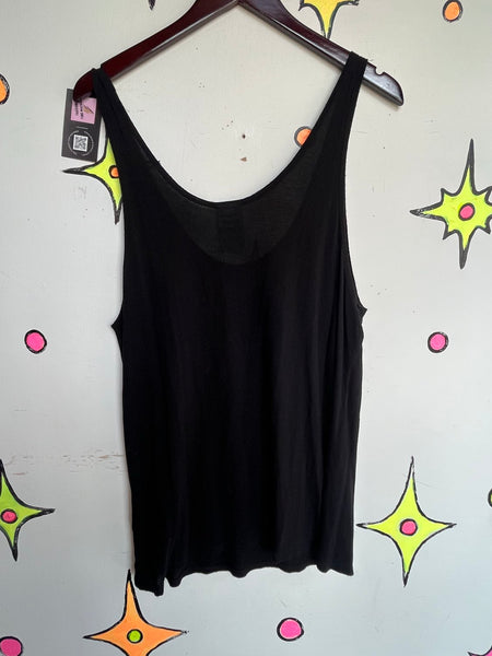 Vintage Rolling Stones Rhinestone Tank | Glam Rock Band Tee Bling Concert Top L