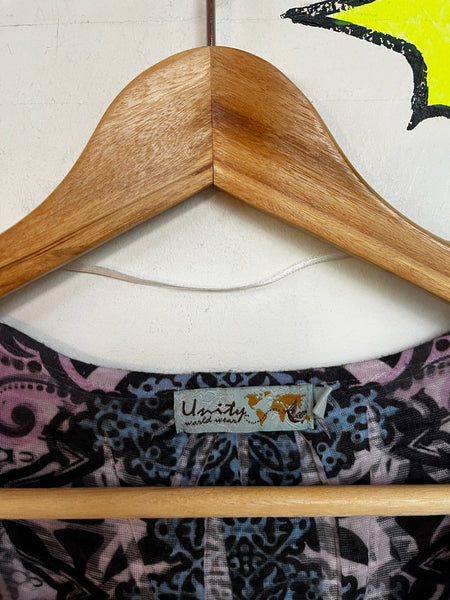 Y2K Indie Sleaze Fairy Grunge Swirly Mesh Top Boho Whimsy Stretchy S