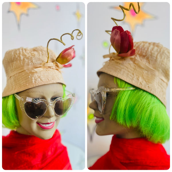 Vintage 40s Hat | Rococo Spring Kentucky Derby Headpiece Museum Quality