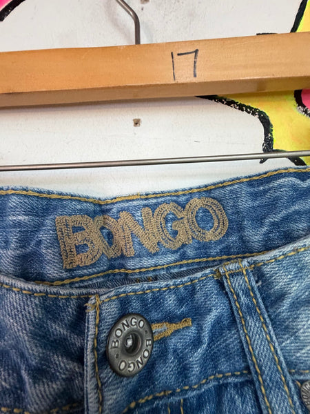 Y2K Bongo Denim Cut Off Shorts McBling Low Rise Distressed Jean Shorts - M