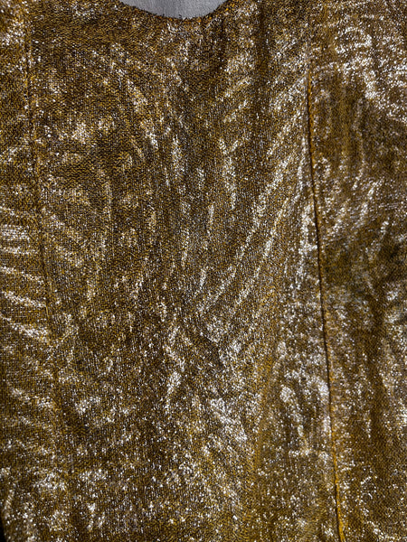 Antique 1920s Gold and Black Lace Flapper Party Dress | Gatsby Era Evening Gown