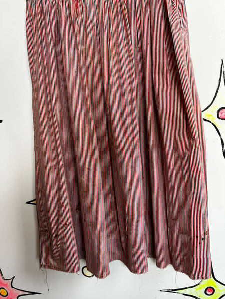 Vintage 1940s Striped Nautical Sailor Costume Dress Handmade Pinup Seaside 6 - 8